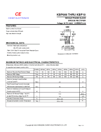 Datasheet KBP02 manufacturer Shanghai Lunsure
